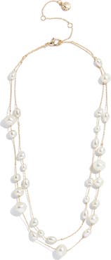 BaubleBar Blair Layered Faux Pearl Necklace