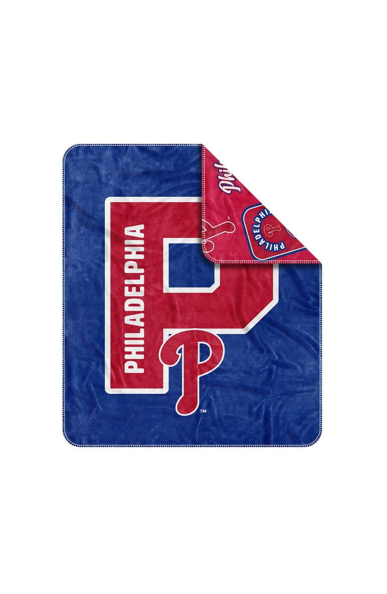 LOGO BRANDS Philadelphia Phillies 50" x 60" Dream Weave Throw Blanket, Alternate, color, Red