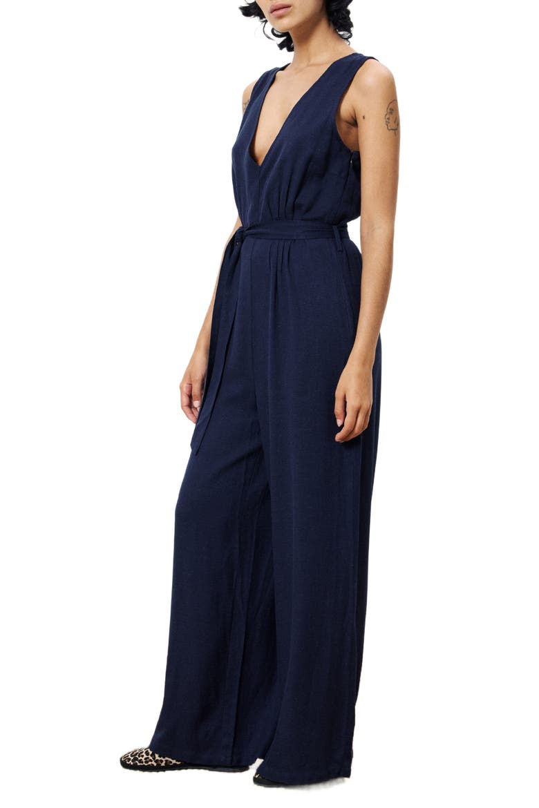 Pakize Wide Leg Jumpsuit, Alternate, color, BLEU MARINE