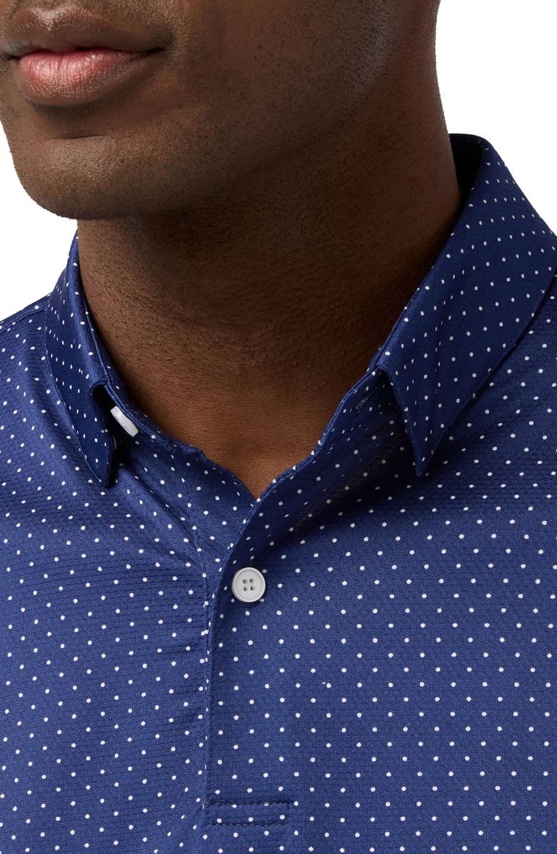 Mizzen+Main Versa Trim Fit Midnight Navy Dot Polo, Alternate, color, Midnight Navy Dot