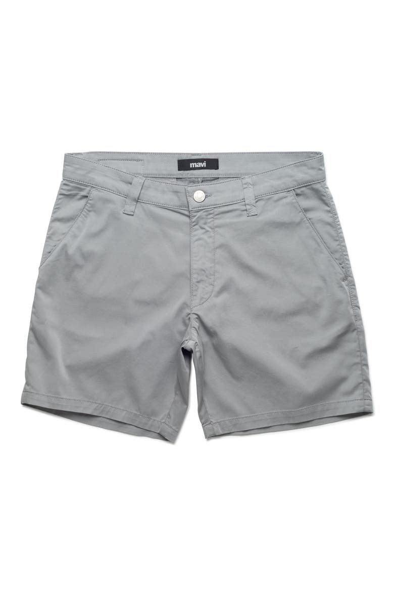 Nate Flat Front Stretch Twill Shorts, Alternate, color, MONUMENT GRAY CITY SMART
