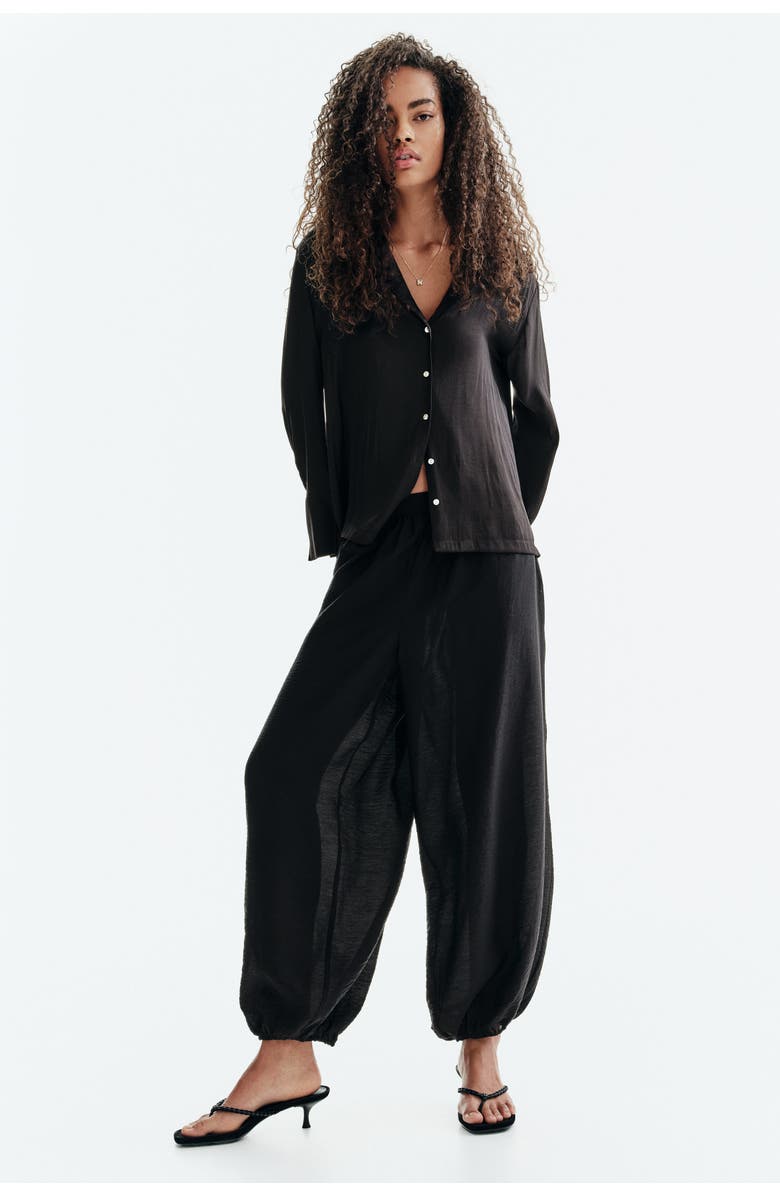 H&M Resort Shirt, Alternate, color, Black