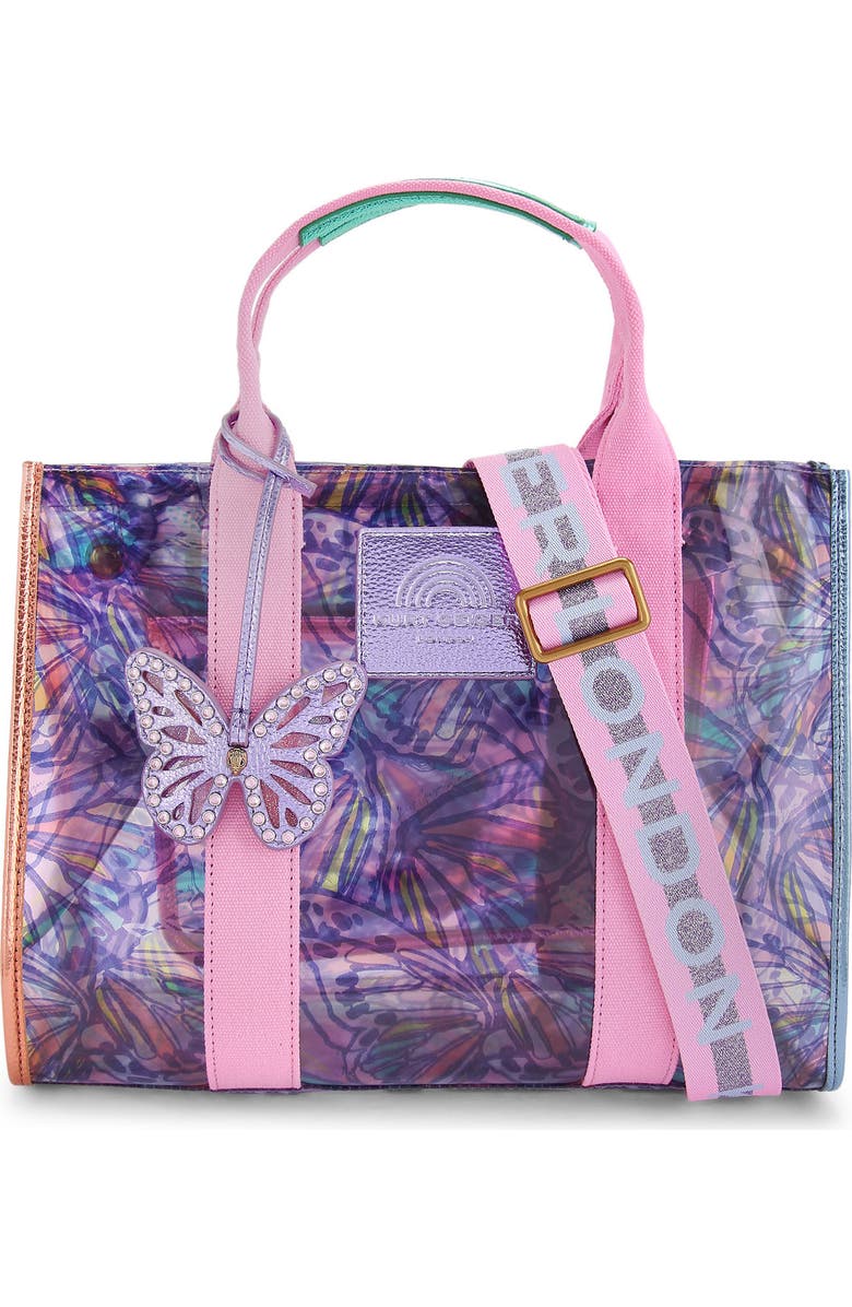 Kurt Geiger London Southbank Vinyl Tote, Main, color, Light/ Pastel Purple