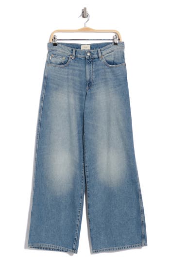 Dl1961 Zoie Low Rise Relaxed Wide Leg Jeans In Aged Mid