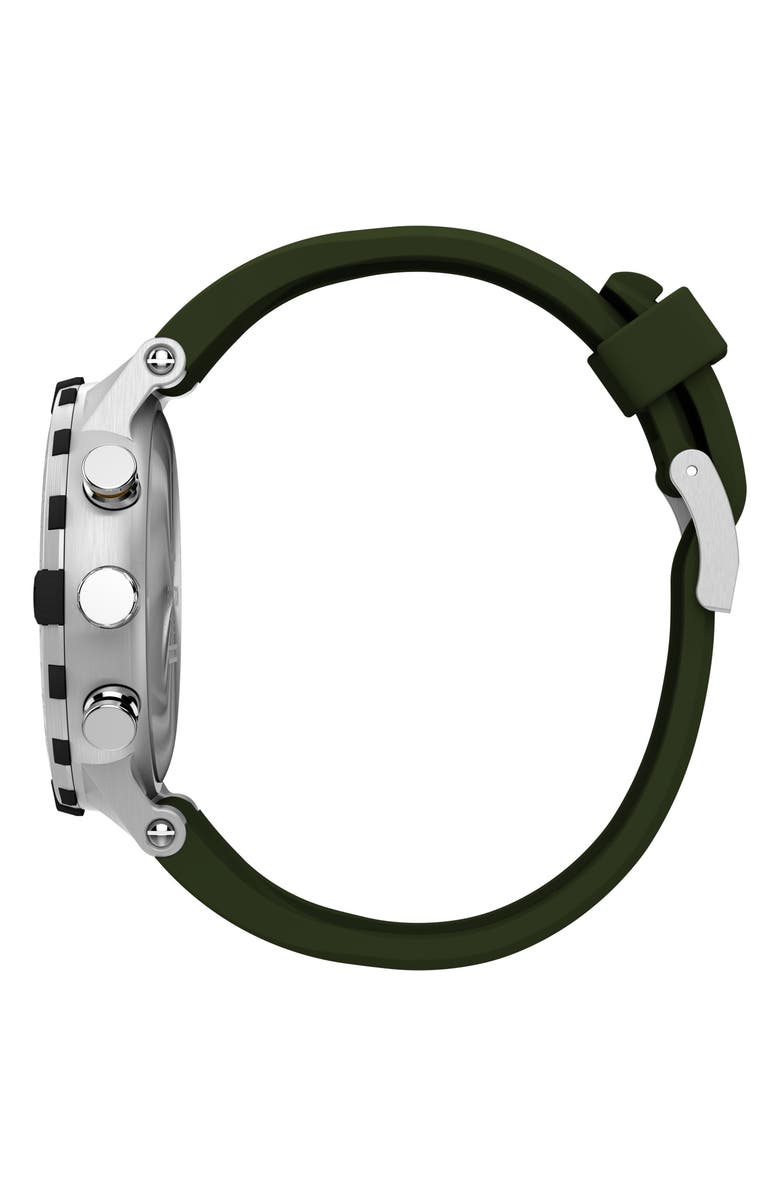 Timex<sup>®</sup> Expedition<sup>®</sup> Tide-Temp-Compass Silicone Strap Watch, 45mm, Alternate, color, Green