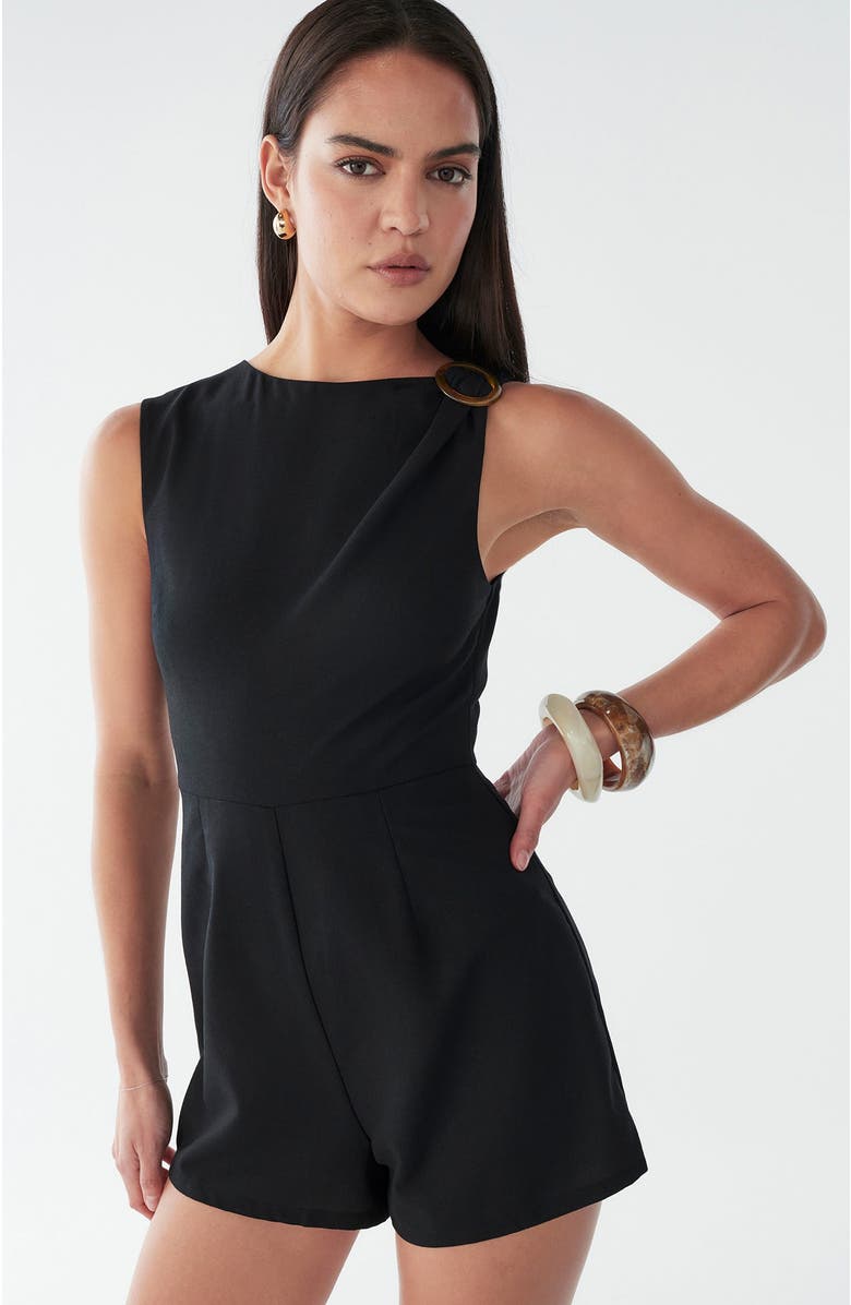 BWLDR Zenay Playsuit, Alternate, color, Black