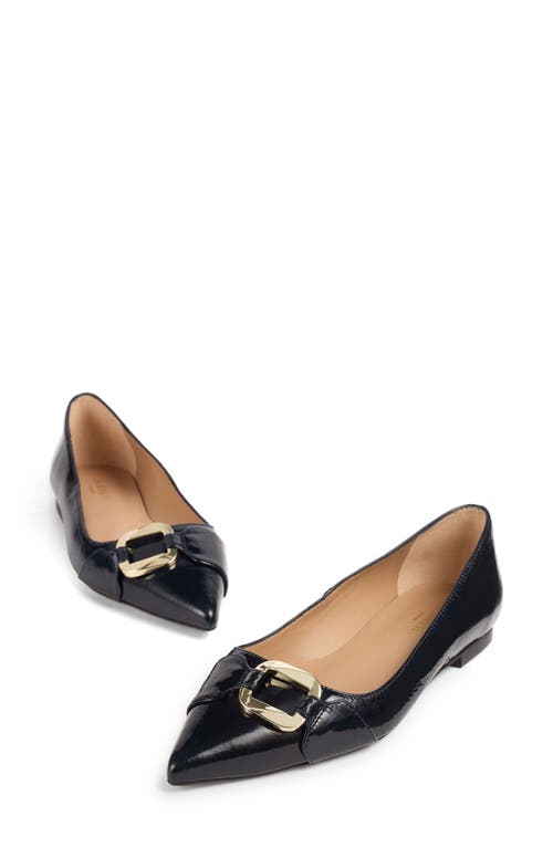 Lk Bennett Ethel Pointed Toe Flat In Blue