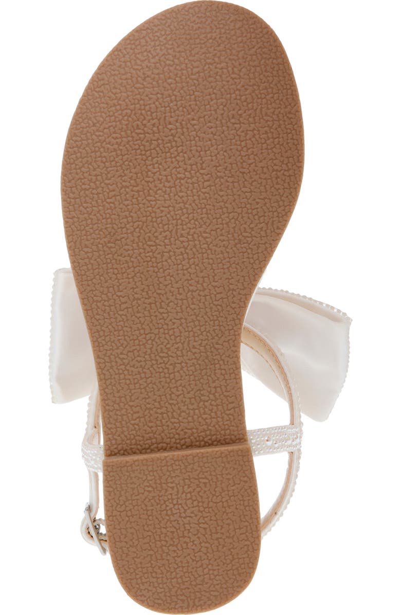 Betsey Johnson Kids' Crystal Bow Sandal, Alternate, color, Pearl