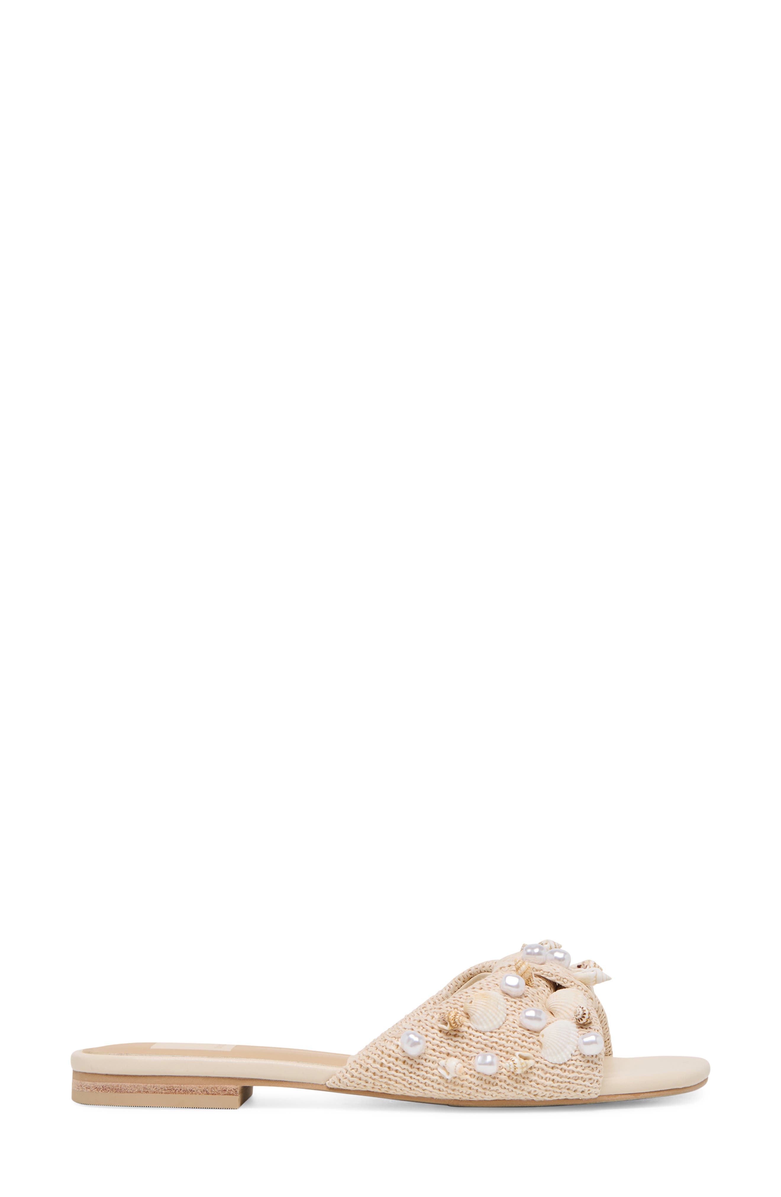 Dolce Vita Lizza Slide Sandal, Alternate, color, Oatmeal Beaded Raffia
