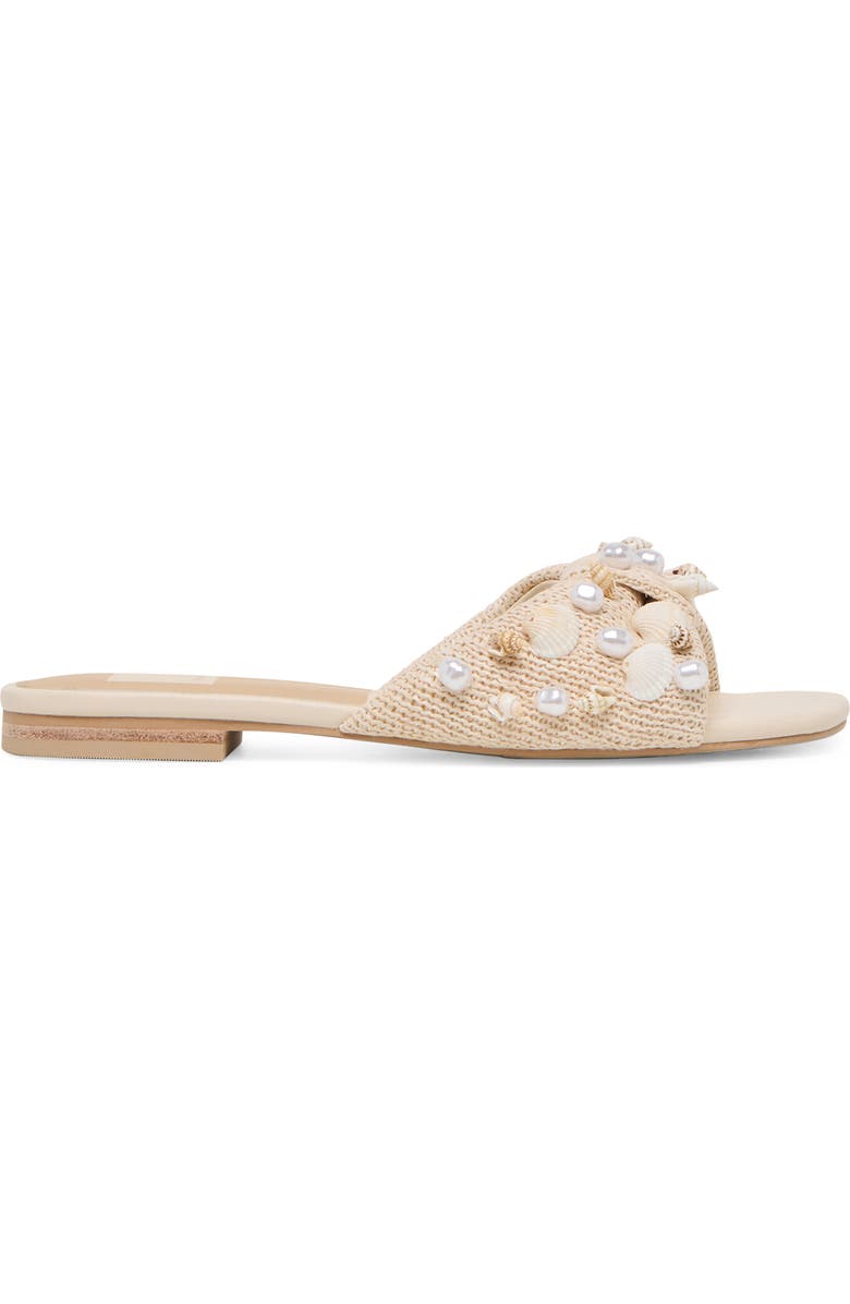 Dolce Vita Lizza Slide Sandal, Alternate, color, Oatmeal Beaded Raffia