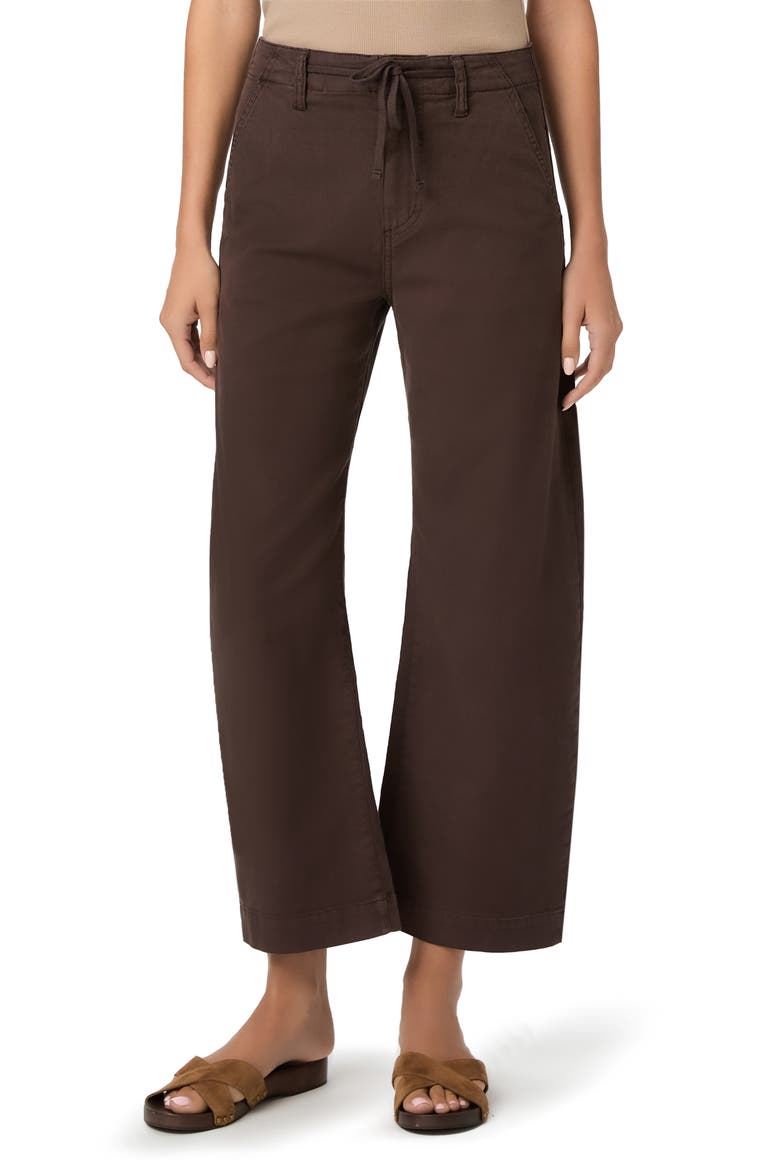 Arellia Drawstring High Waist Ankle Barrel Pants, Main, color, RICH CHOCOLATE