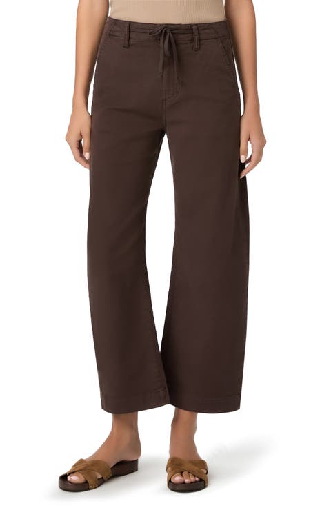 Arellia Drawstring High Waist Ankle Barrel Pants