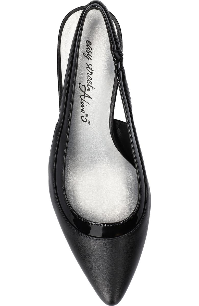EASY STREET Dessa Slingback Pointed Toe Pump, Alternate, color, Black-Patent