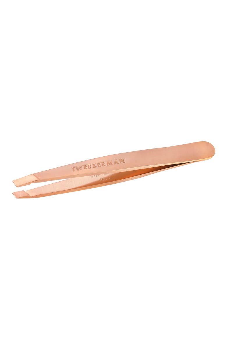 Mini Slant Tweezer, Main, color, ROSE GOLD