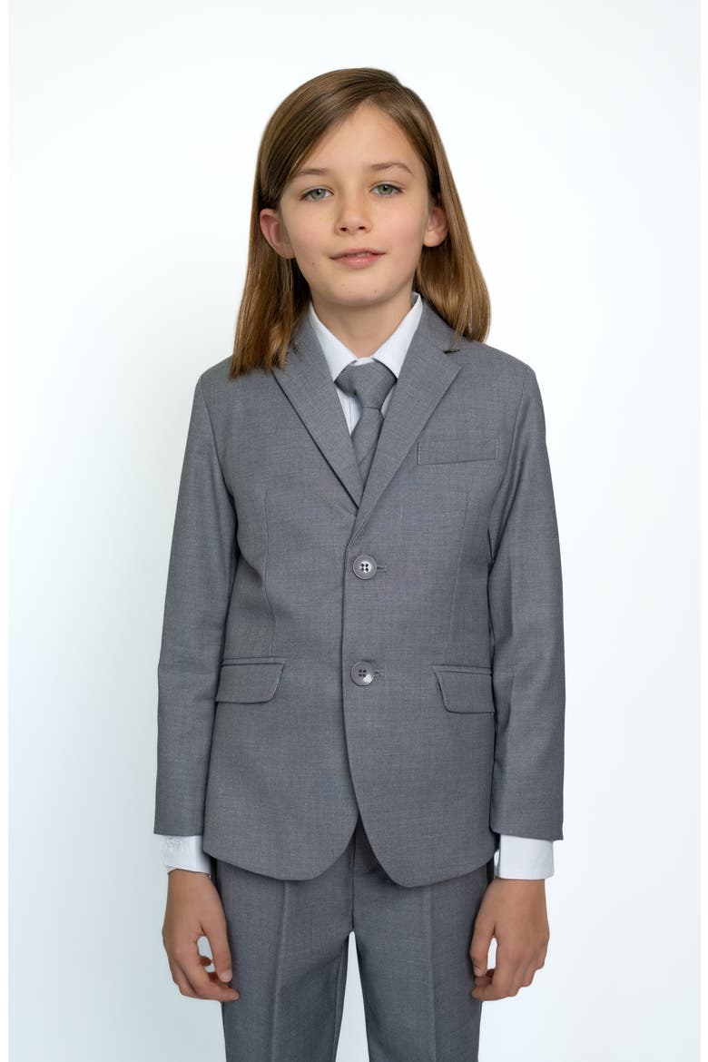 Kids' 007 5-Piece Slim Fit Suit, Alternate, color, Heather Grey