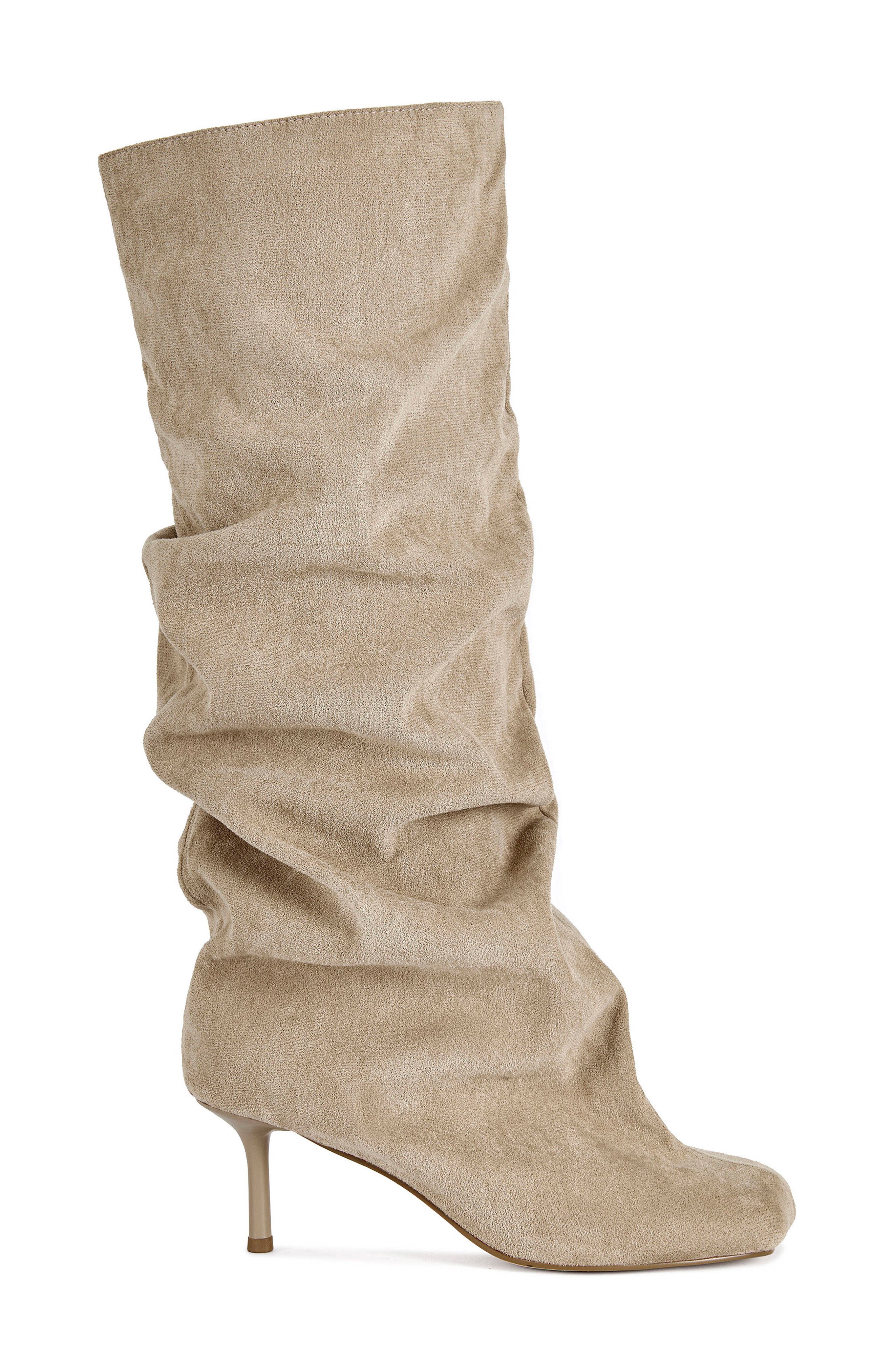 AZALEA WANG Randall Knee High Boot, Alternate, color, Beige