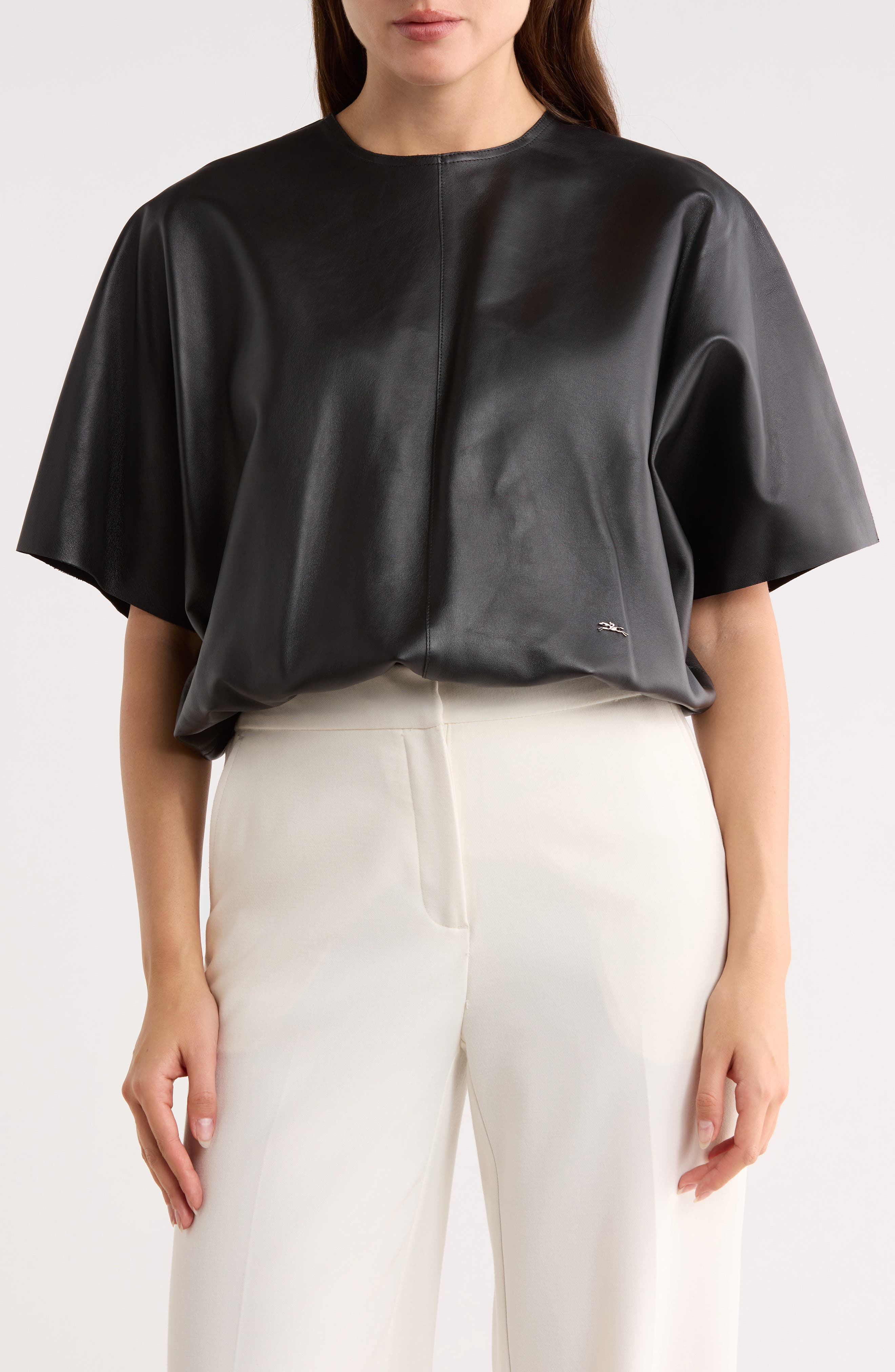 Longchamp Leather Crop Top
