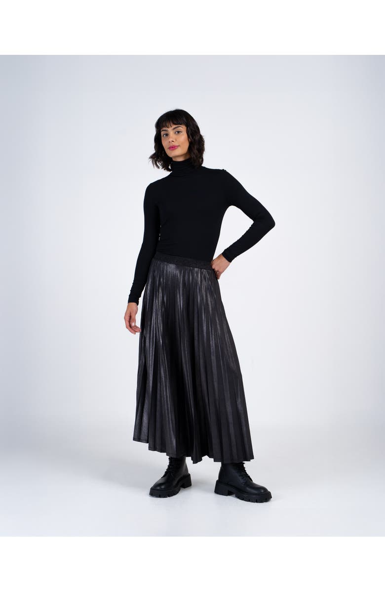 Kettlewell Metallic Full Pleated Skirt, Alternate, color, Charcoal Shimmer