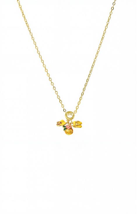 Mini Yellow Trinket Charm Necklace