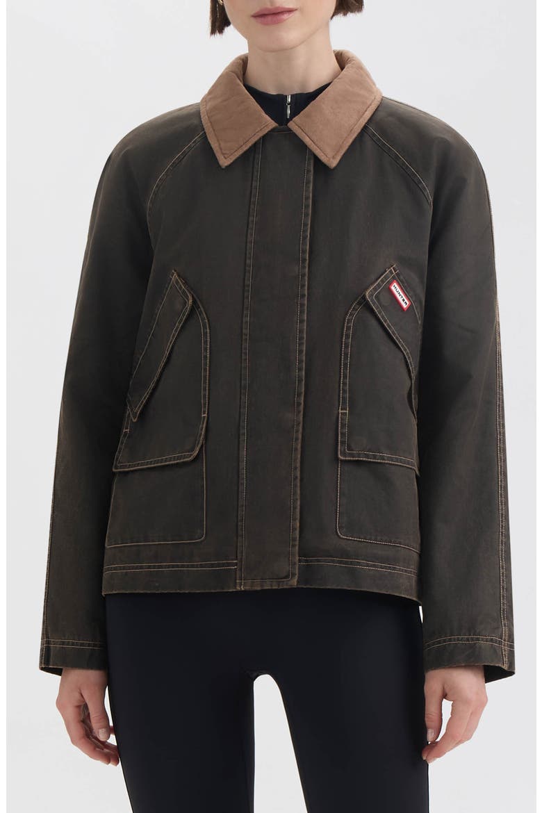 Bex Washed Wax Hunting Jacket, Main, color, COFFEE