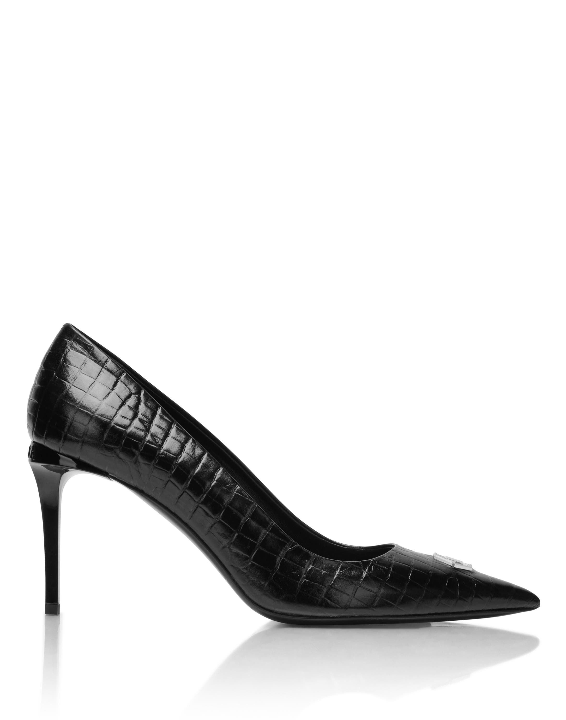 Cocco Print Decolette Mid Heels Hexagon 9 Women, Alternate, color, black