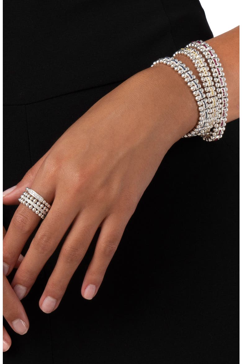 Caviar Spark Link Bracelet, Alternate, color, SILVER
