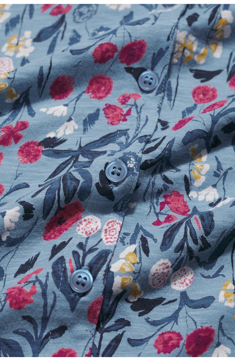 Seasalt Cornwall Studio Glass Organic Cotton Button-Up Top, Alternate, color, Spring Stems Seascape Mix