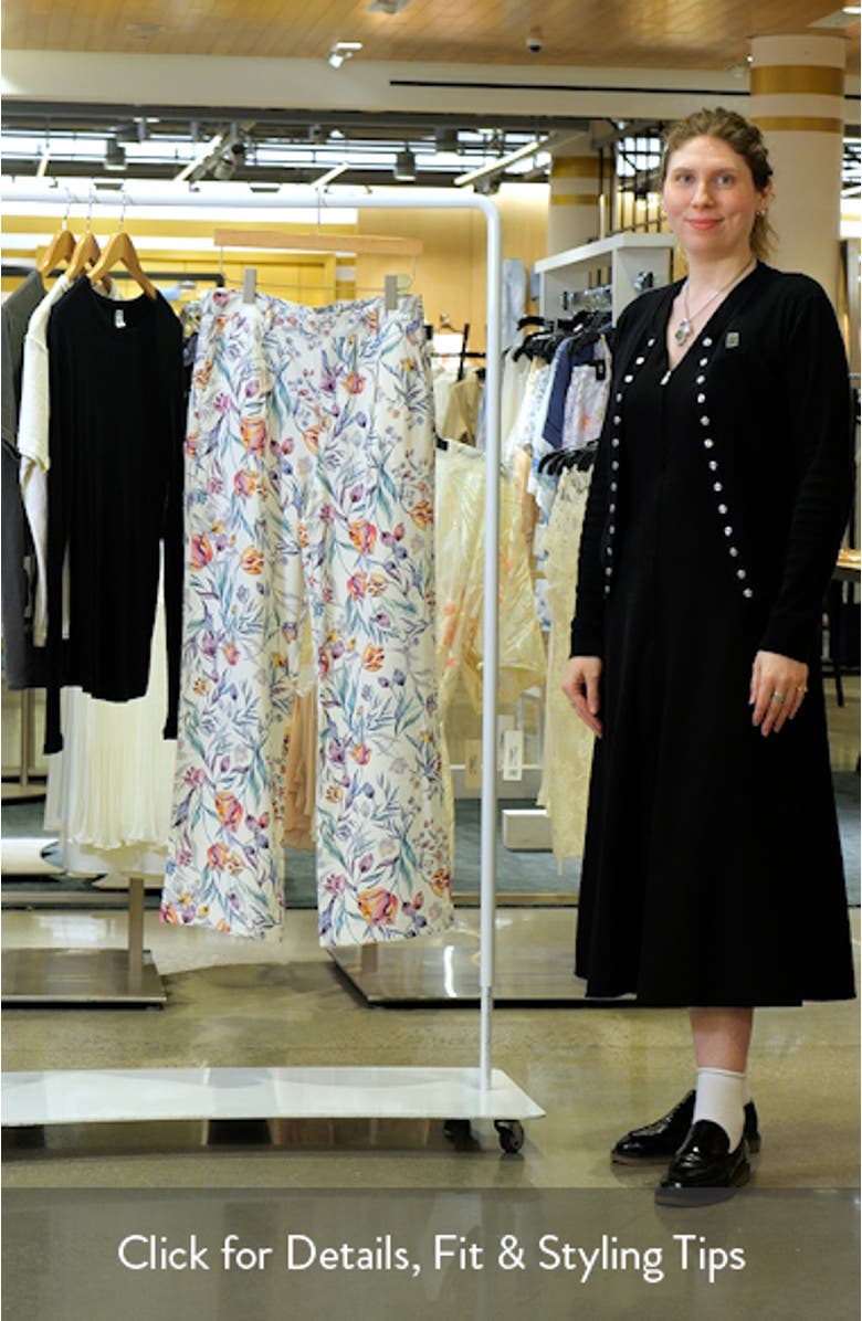 Denia Floral Print Wide Leg Pants, sales video thumbnail