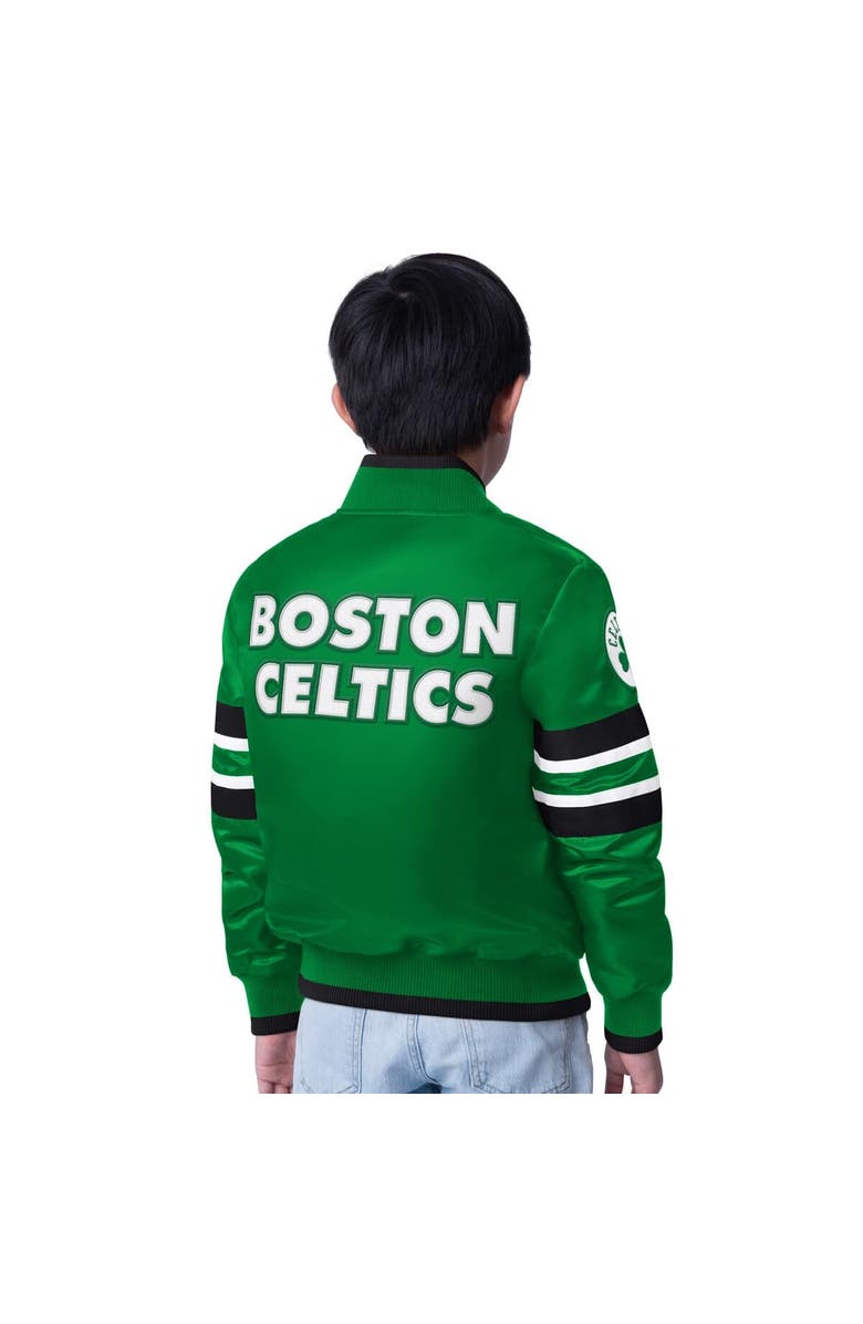 STARTER Youth Starter Kelly Green Boston Celtics Scout Varsity Full-Snap Jacket, Alternate, color, Kelly Green
