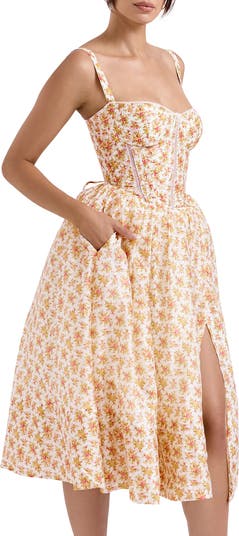 Kelly Floral Print Corset Dress