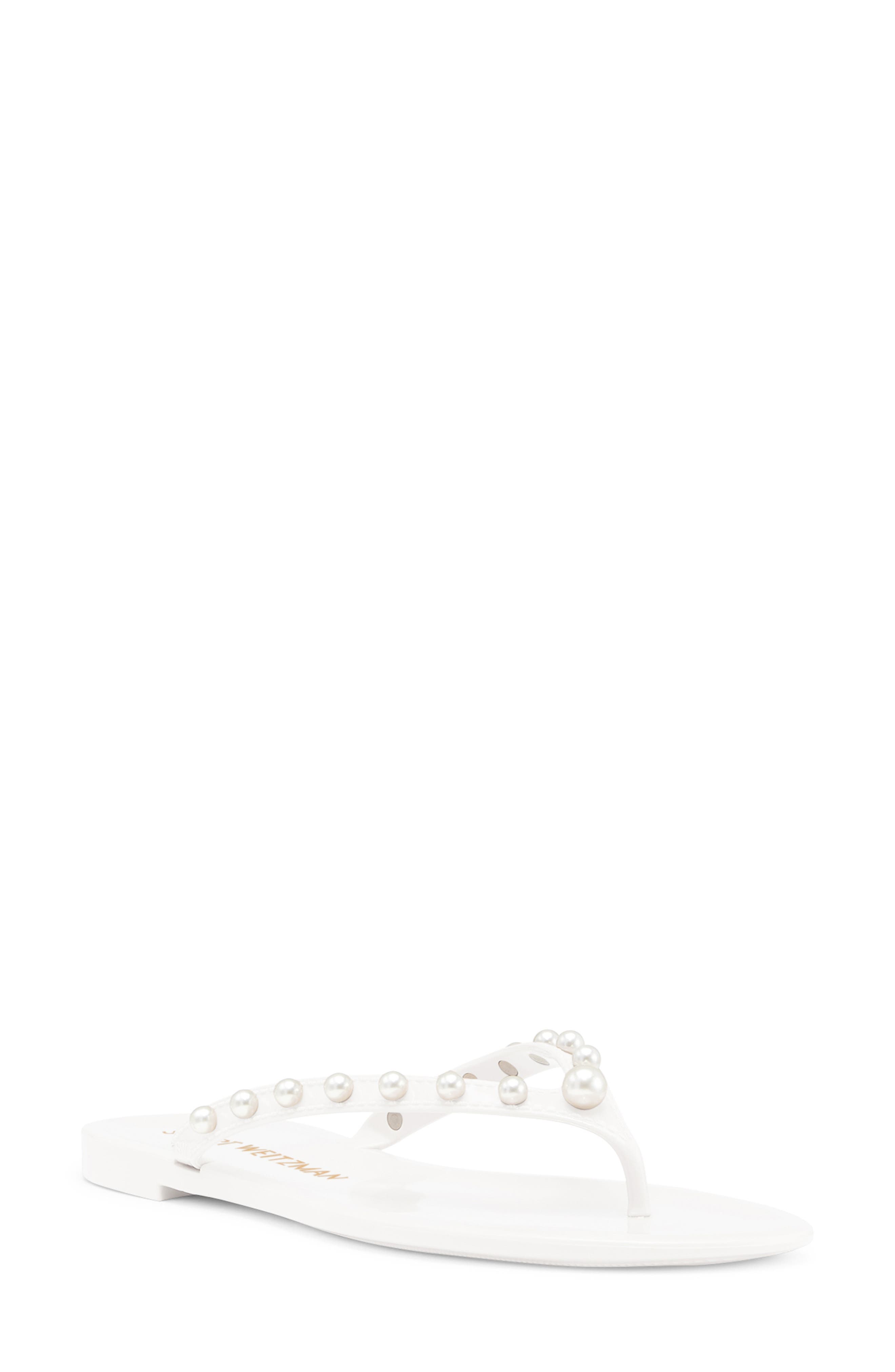 Goldie Jelly Flip Flop, Main, color, WHITE.