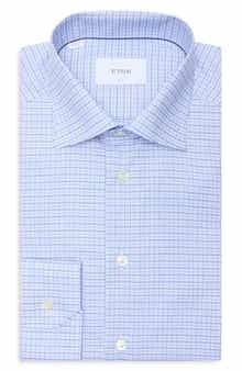 Eton Slim Fit Micro Check Cotton Dress Shirt
