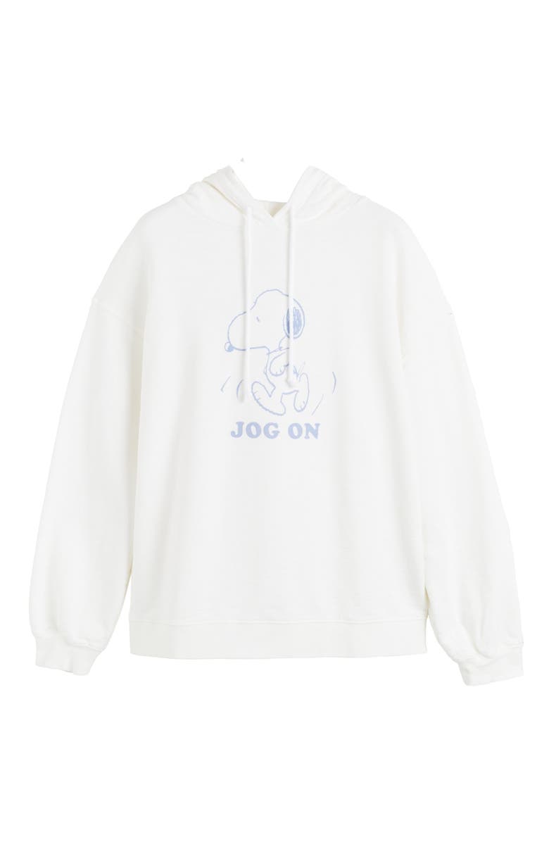 Chinti & Parker Snoopy Graphic Jog On Cotton Hoodie, Alternate, color, Cream