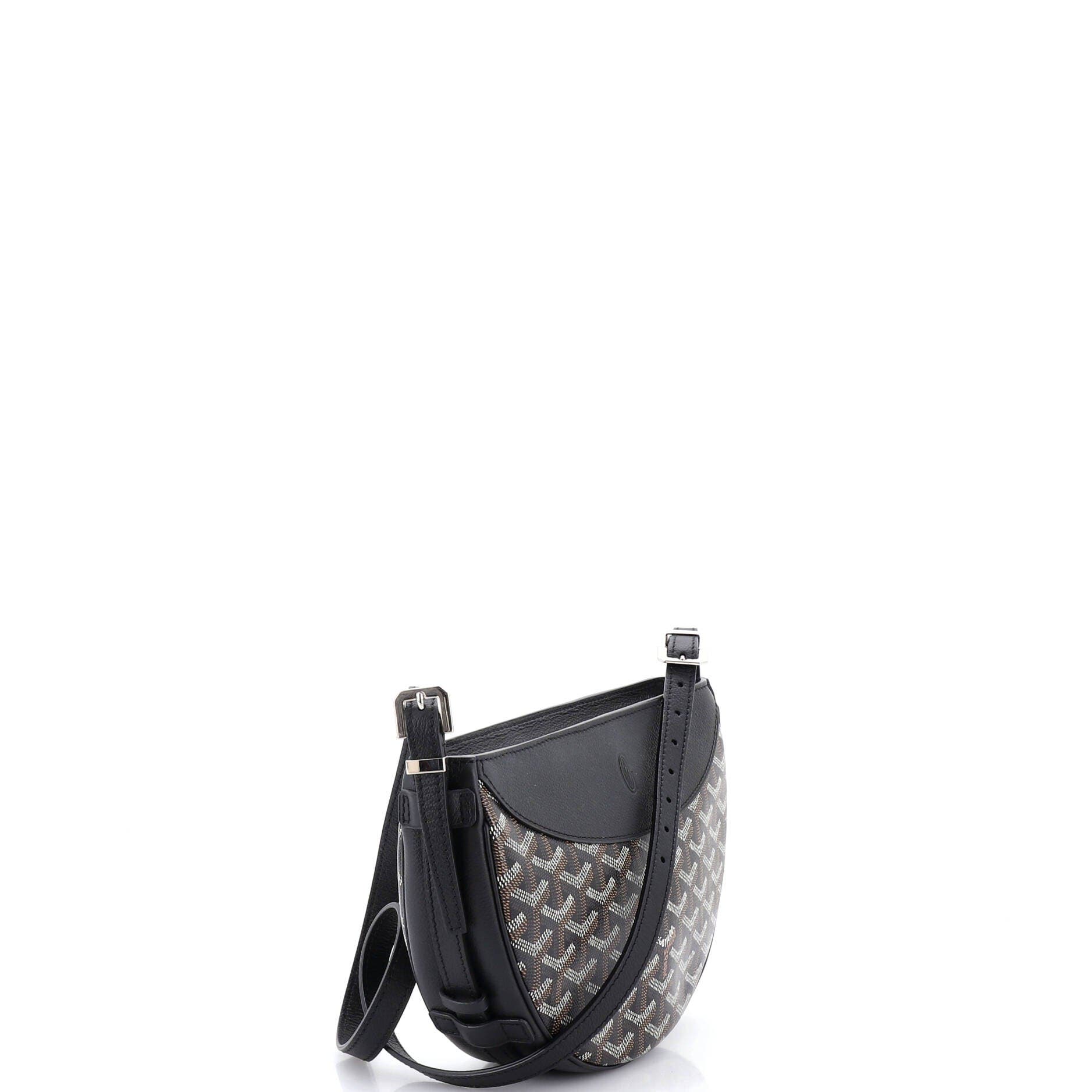 Pre-Owned Goyard Hirondelle Shoulder Bag Coated Canvas and Leather, Alternate, color, Black