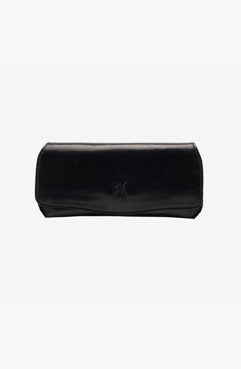 Tusk Siam Flap Over Eyeglass Case, Main, color, Black / French Blue