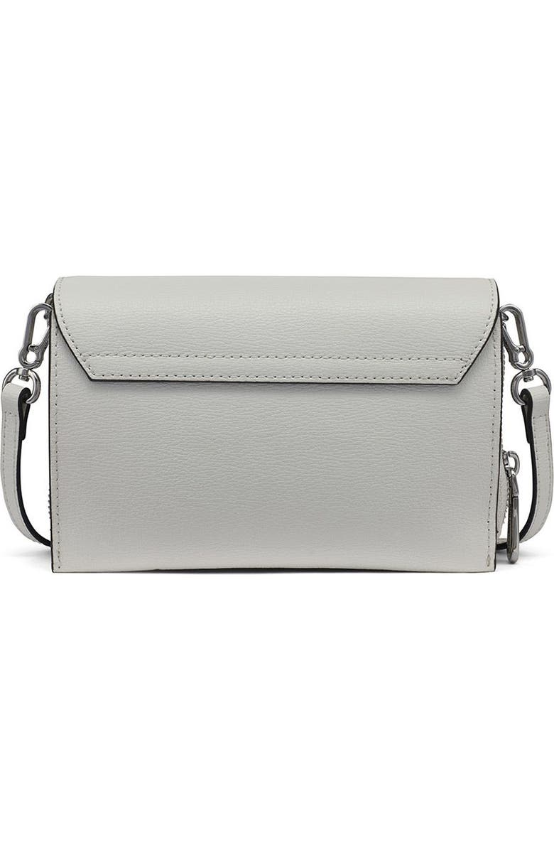 KARL LAGERFELD PARIS Lourdes Crossbody, Alternate, color, Winter White/Silver