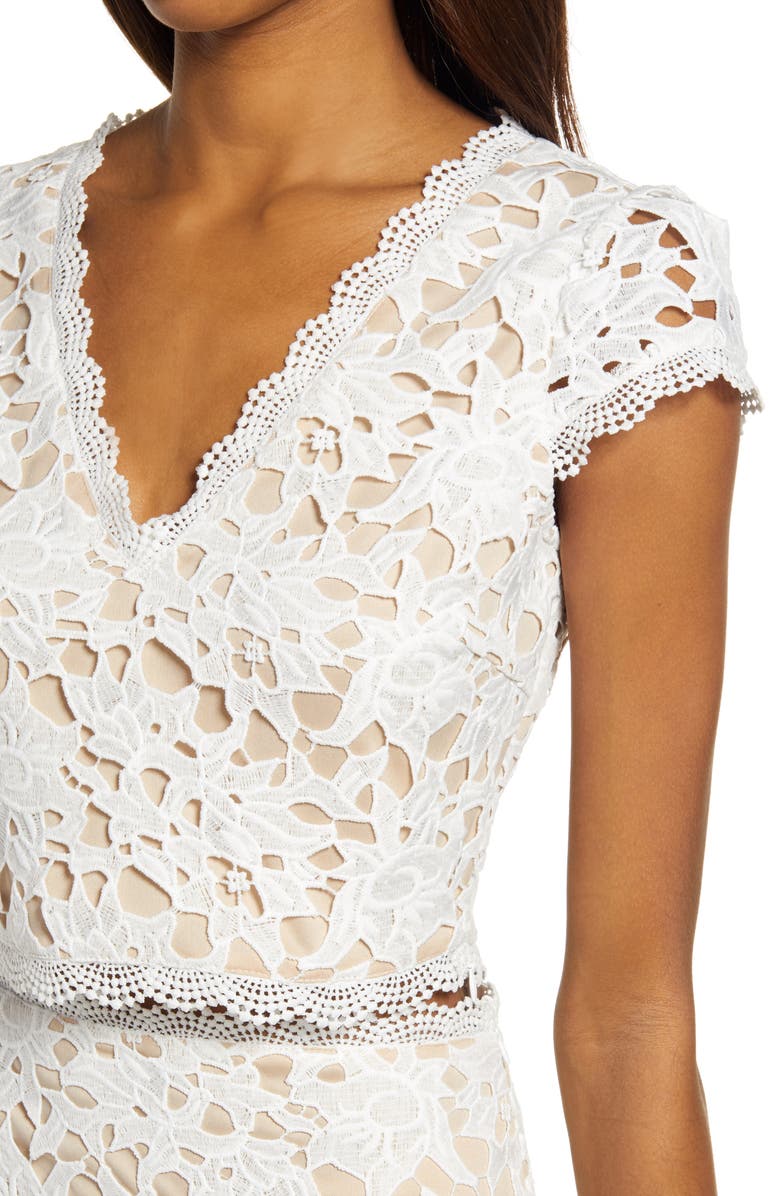 Lulus Special Moments Crochet Two Piece Dress, Alternate, color, 