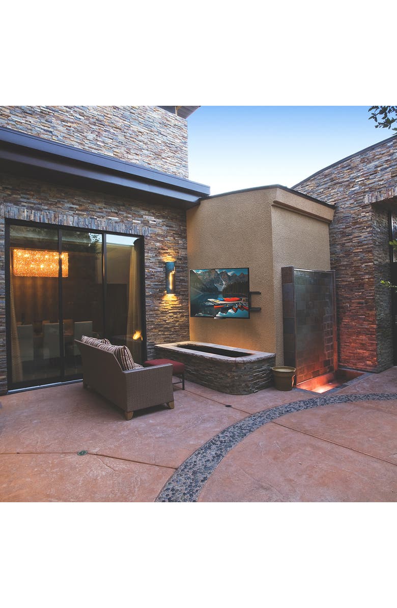 Kanto PDX650SG Stainless Steel Full-Motion Dual Stud Outdoor TV Mount for 37" - 75" TVs, Alternate, color, Black