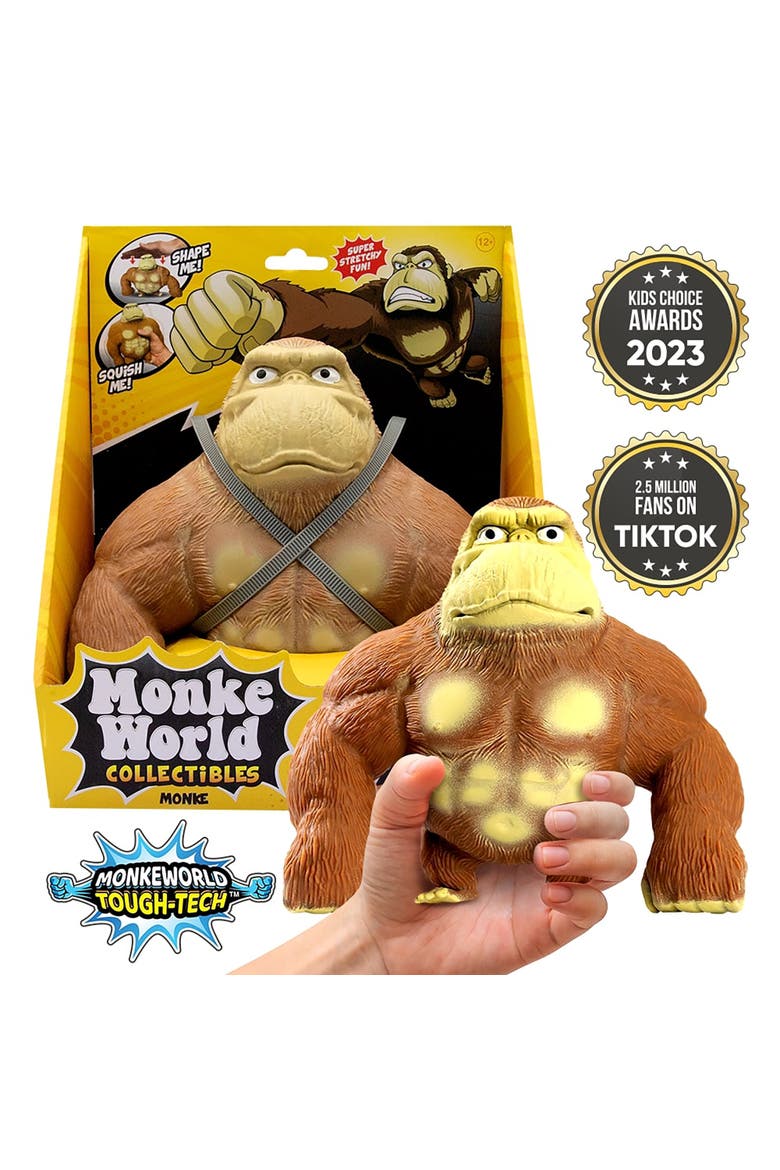 Original Stretchy Monkey The Trending Squishies Fidget, Alternate, color, Brown
