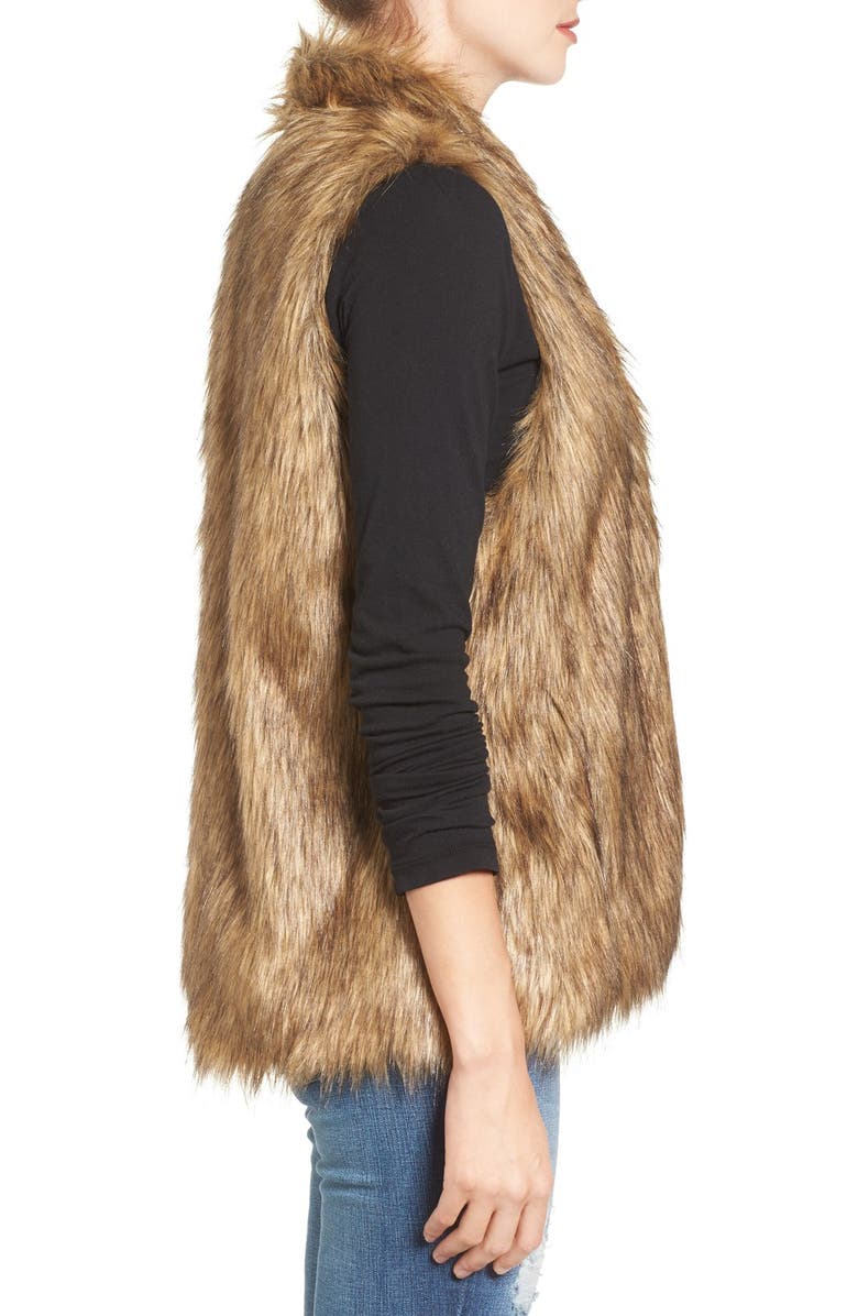 Hinge Faux Fur Vest, Alternate, color,