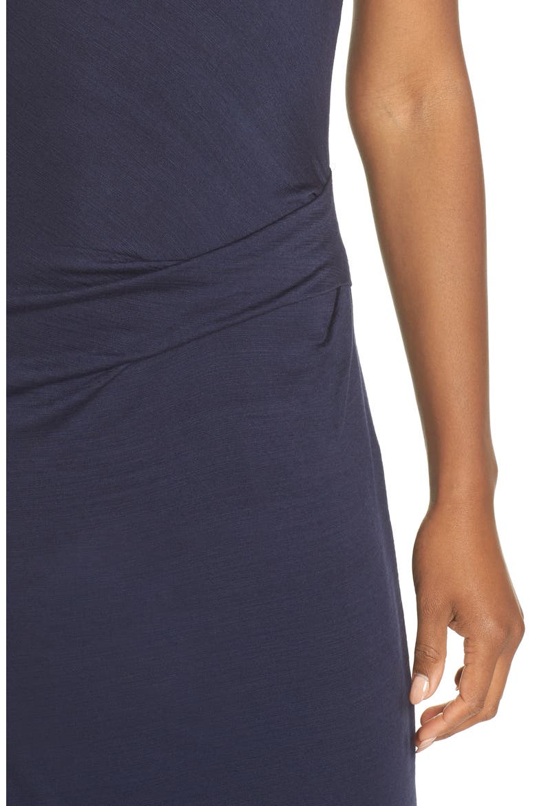 Ruched Jersey Maxi Dress, Alternate, color, NAVY