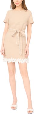 CeCe Lace Trim A-Line Minidress