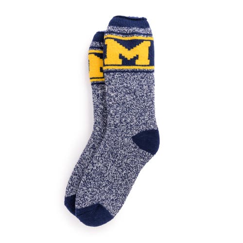 Muk Luks Gameday Heat Retainer Socks In Blue