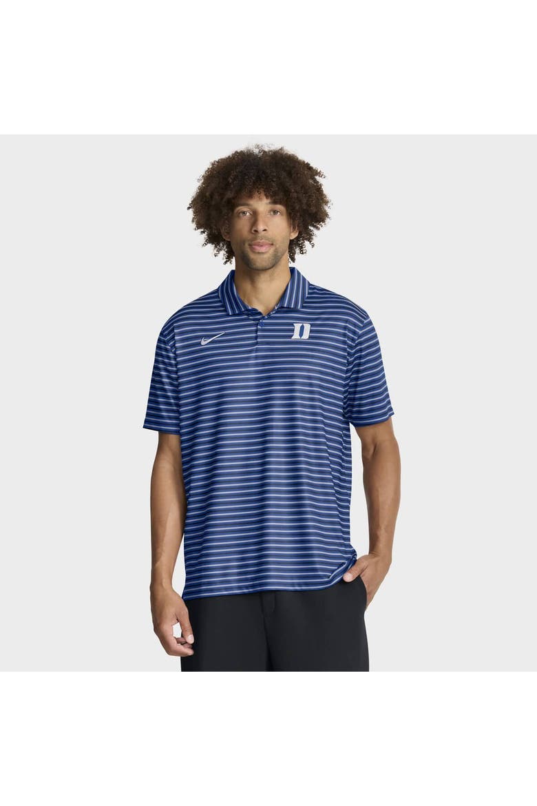 Men's Nike Royal Duke Blue Devils 2025 Coaches Premium Tour Stripe Dri-FIT Polo, Main, color, Royal