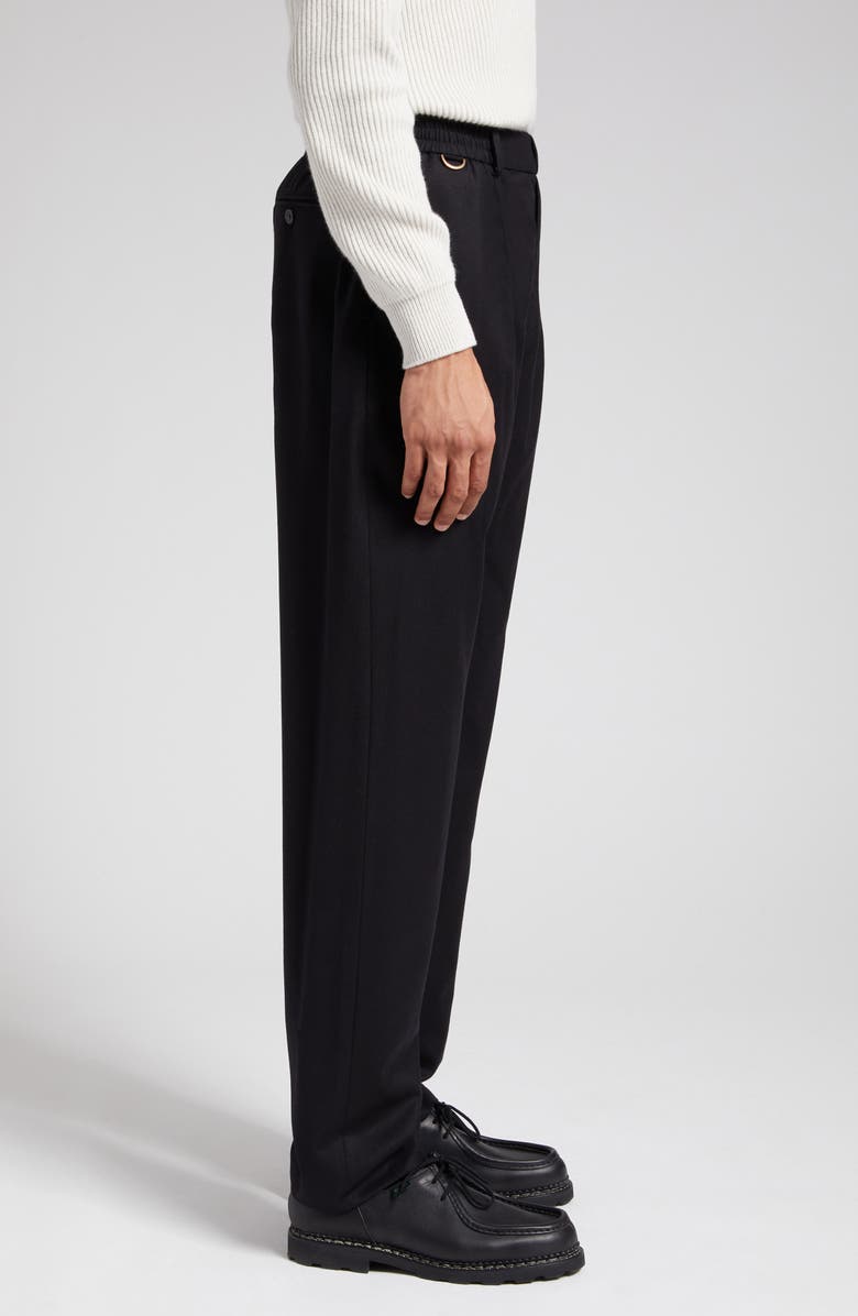 Agnona One Pleated Wool & Silk Pants, Alternate, color,