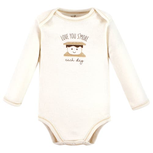 Touched By Nature Organic Cotton Long-sleeve Bodysuits In Multi
