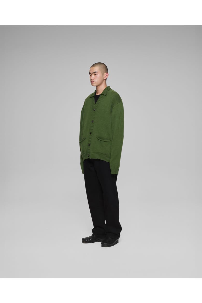 Cashmere Blend Shirt Cardigan, Alternate, color, Olive