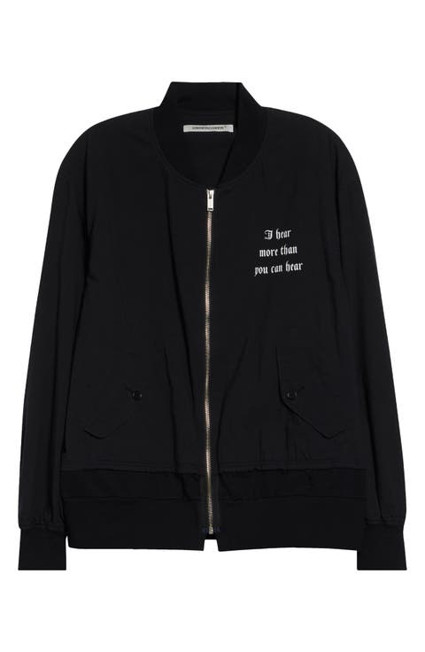 Graphic Cotton Bomber Jacket