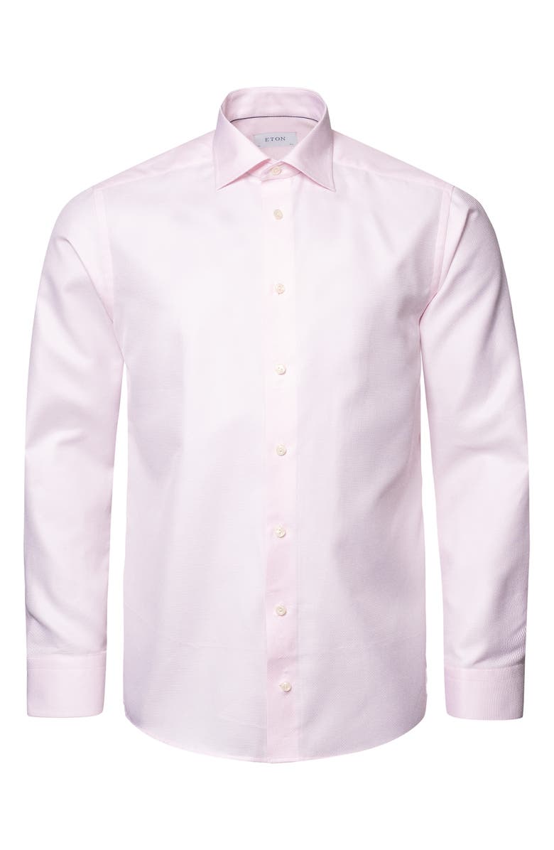 Eton Contemporary Fit Solid Dobby Stretch Cotton Dress Shirt, Alternate, color,