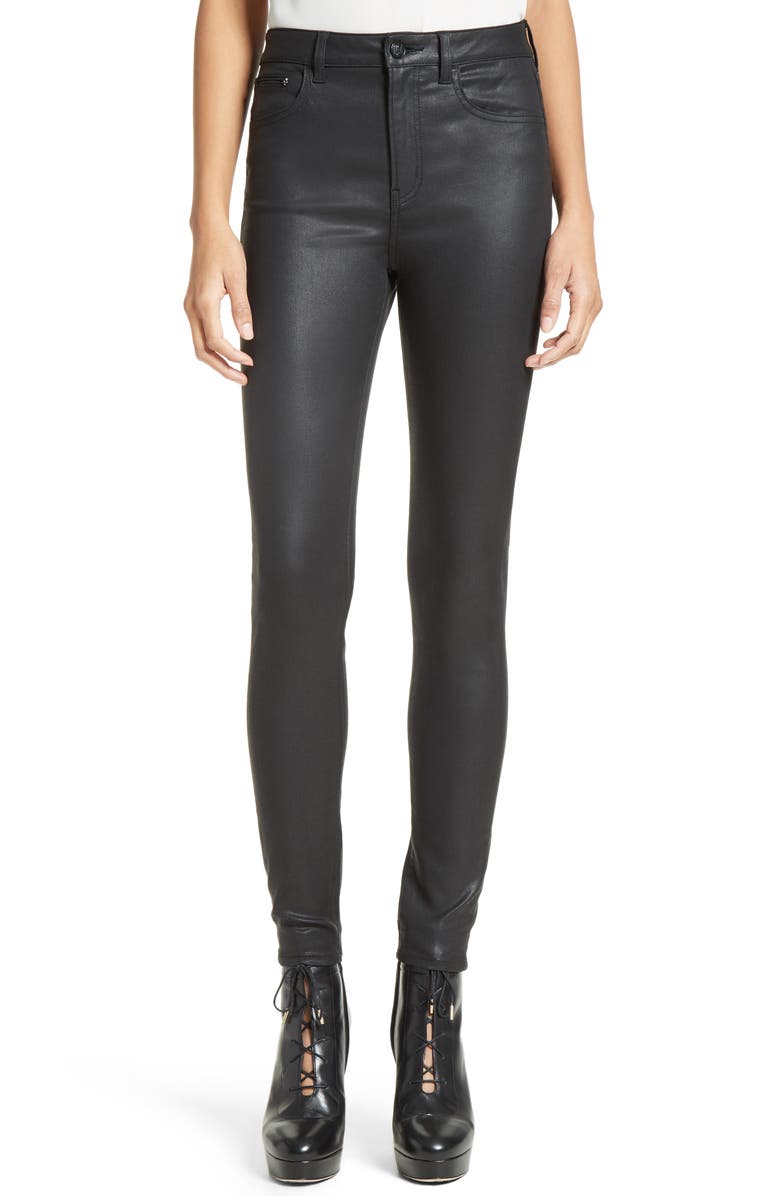 The Kooples Faux Leather Skinny Jeans, Main, color, 